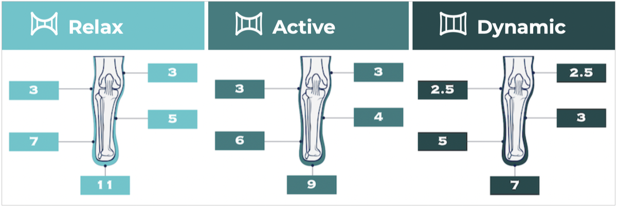 Diagramm Standard-Dickenprofil — Knöchelexartikulation