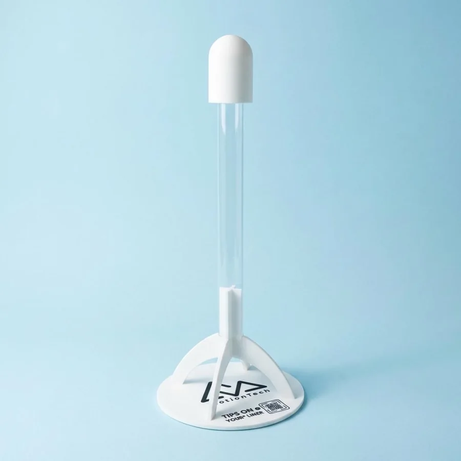 Your® Drying Stand — el cabezal y el soporte adaptados, listos para un liner