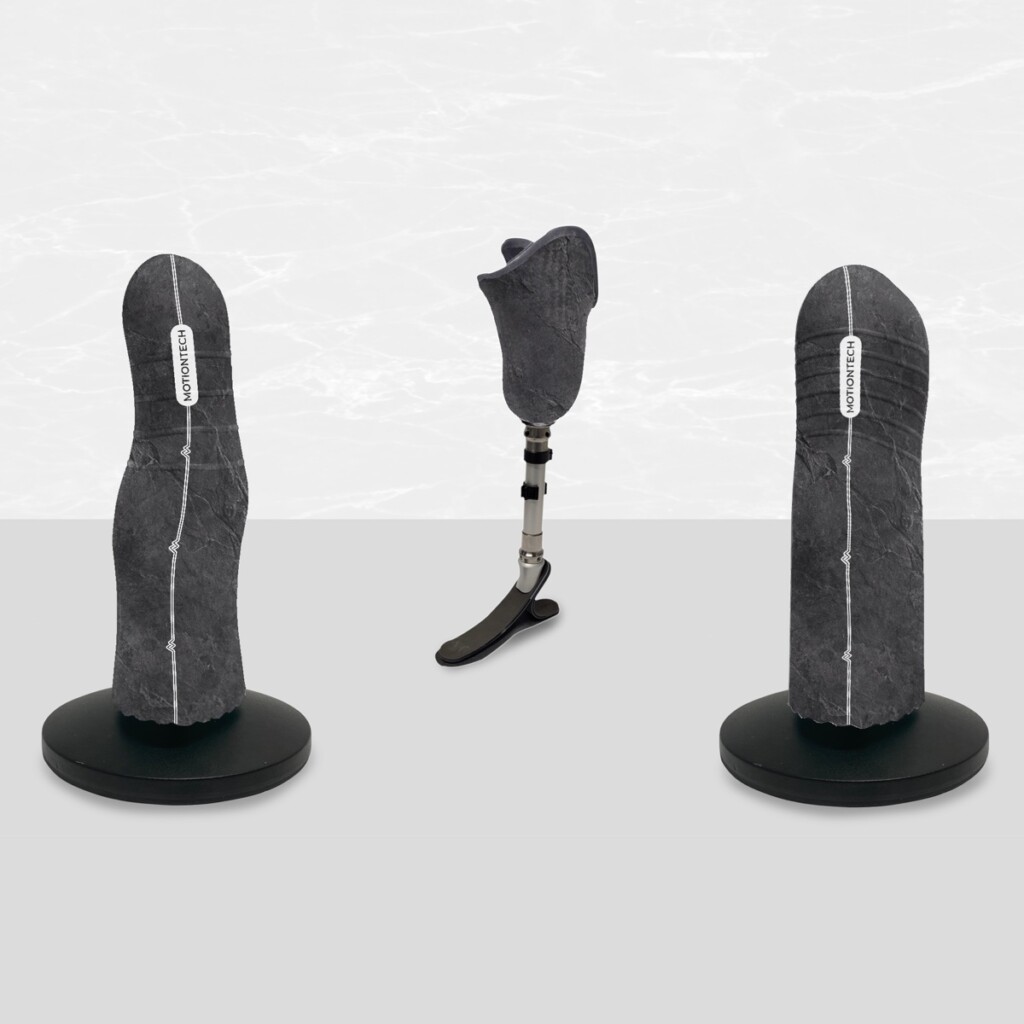 Rock auf einen Liner aufgebracht